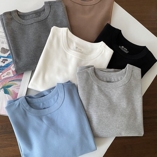 【搬迁特】厚/软/98棉 儿童圆领打底衫 男童纯色内衣 秋衣棉毛衫