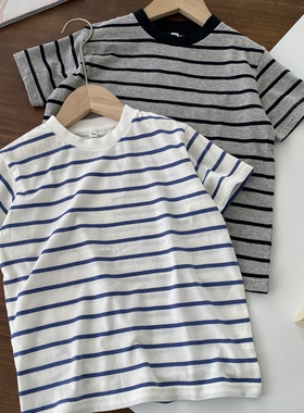 特别软【lemon pouch】糯糯棉 儿童纯棉条纹短袖T恤