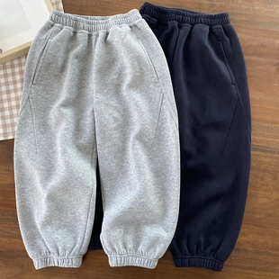 宽松舒适好裤型/校园日常实用单品/男童针织棉运动裤/慢跑卫裤