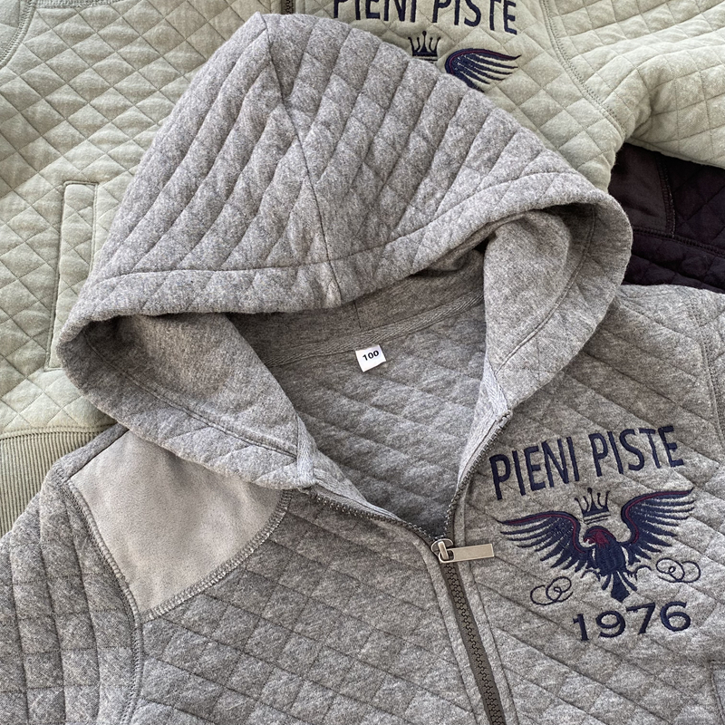 【季末福利】C:精致鹰图案刺绣工艺 中大童男童棉空气层连帽外套