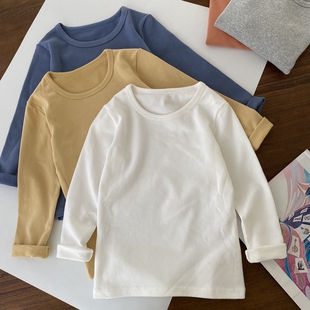 【大米淘搬迁捡漏】软软棉圆领打底衫 男童纯色厚T恤