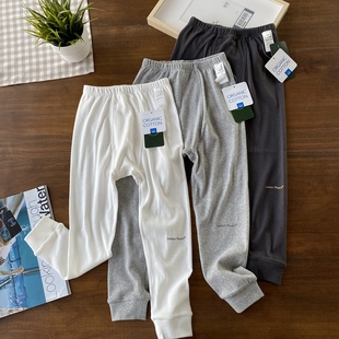 lemon 秋裤 pouch 男童纯棉打底裤 贴身保暖长裤 原色糯糯棉