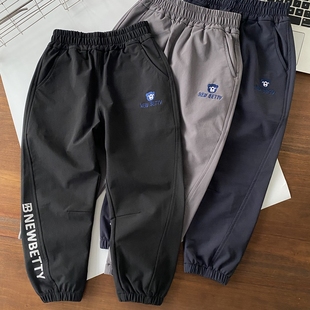 休闲运动裤 160中大童男童秋冬束脚长裤 110 软软壳防风速干裤