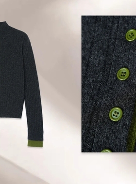 【高奢订单】秋冬上新极简风慵懒感韩系女士针织上衣HBT0735