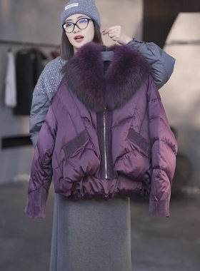 【贵妇级别】SHYNESS SPACE原创设计白鸭绒羽绒服貉子毛外套HB174