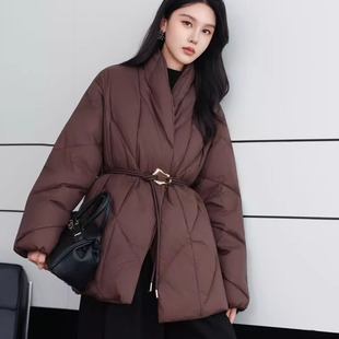 新中式国风中长款羽绒服女2025冬季高级感气质加厚保暖白鸭绒外套