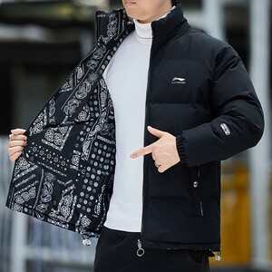 李宁羽绒棉服男女新款秋冬季宽松情侣款双面穿羽绒棉衣厚保暖外套