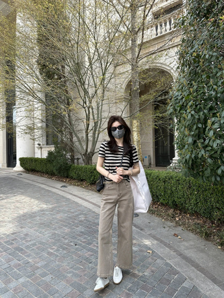 Yvonne Casual Loose Wide-Leg Jeans for Women, New Spring and Autumn High-Waisted Slimming Straight Pants for Petite Figures
