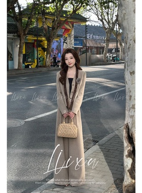 露露酱NN~ 「暮色罗曼」珩绣2025韩系时尚上衣阔腿裤套装Y-T25853