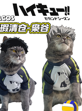 现货它cos/微瑕木兔光太郎宠物衣服小排球少年猫咪cosT恤小狗枭谷