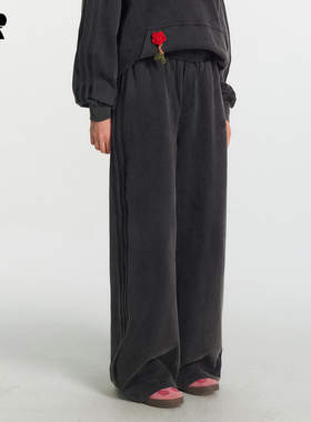 ER撞色条纹潮牌美式卫裤中性风秋季学生体育课运动休闲直筒裤子