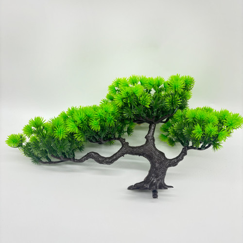 仿真迎客松假绿植物崖柏松树盆栽假山造景插花装饰可DIY鱼缸装造