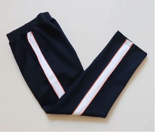 校服裤男女加绒橘色加厚初中春秋