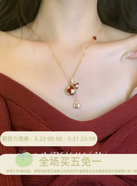 精致复古红色滴油珐琅葫芦吊坠