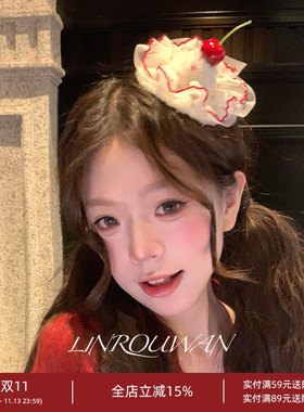樱桃蛋糕发夹豹纹格纹鸭嘴夹