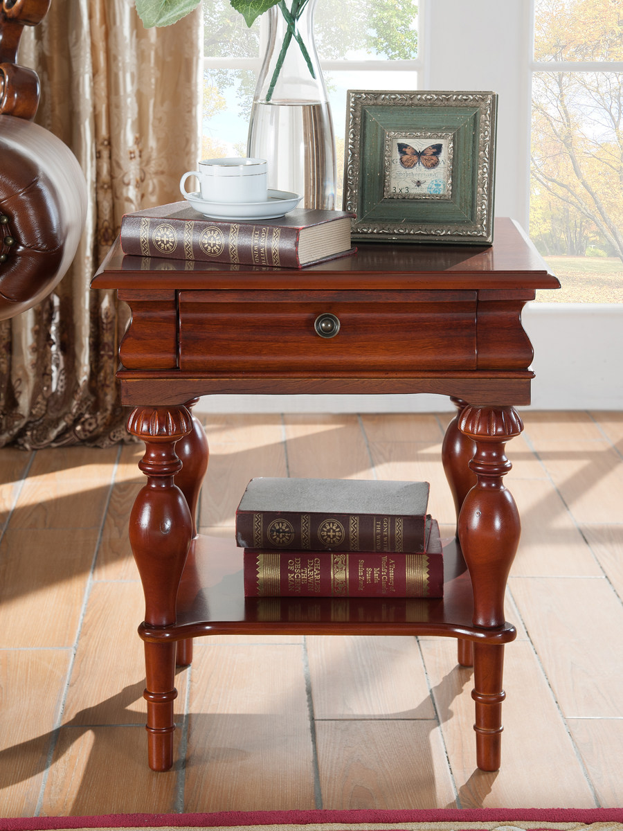 角几欧式侧客厅床头柜桌子边家用小桌茶几美式沙发小方桌边柜边几