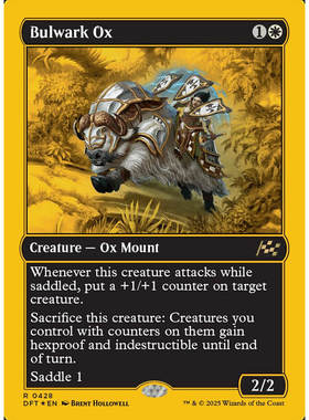 万智牌 平/闪 援护雄牛 (无框) Bulwark Ox 冠军闪 DFT