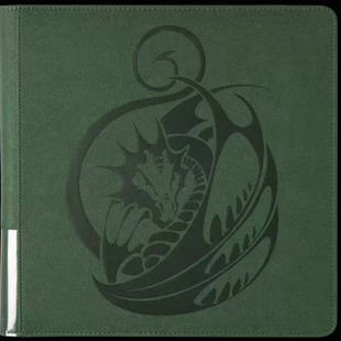 万智牌周边 龙盾12格绿色拉链款卡册