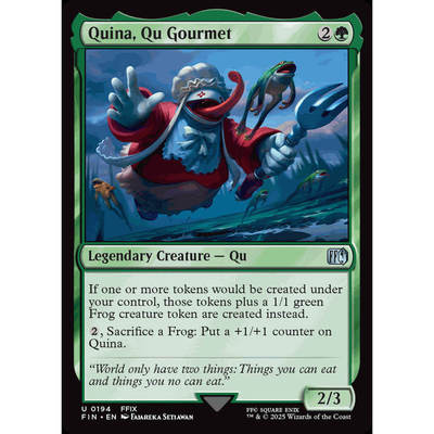 FIN 万智牌 食族饕客阿馋 最终幻想 平/闪 扩画