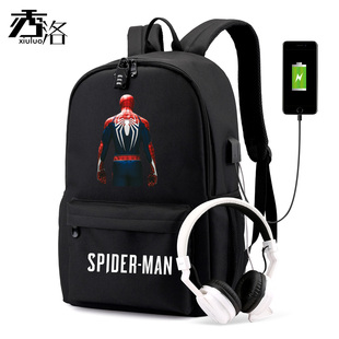 秀洛聯名漫威書包男英雄遠征電影周邊雙肩包背包marvel小學生