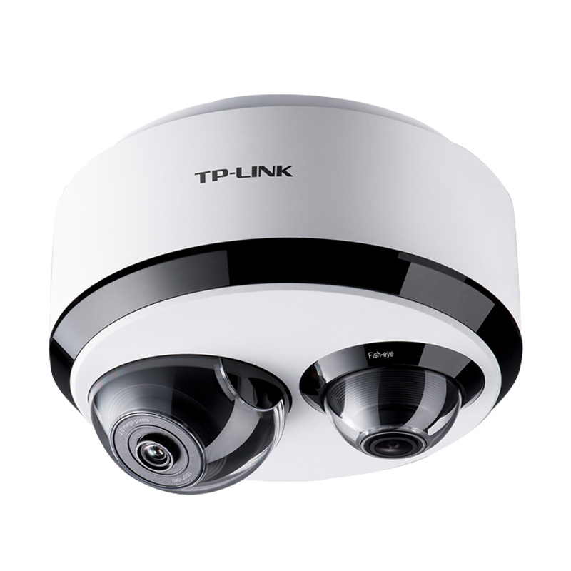 TP-LINK TL-IPC55T2全景吸顶式特写网络摄像头双镜头夜视500万高清家用WiFi远程监控器-封面