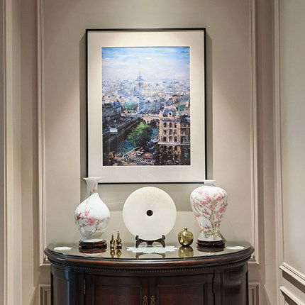 倍丽饰画/巴黎风景建筑装饰画美国原版画芯正版客厅玄关过道书房