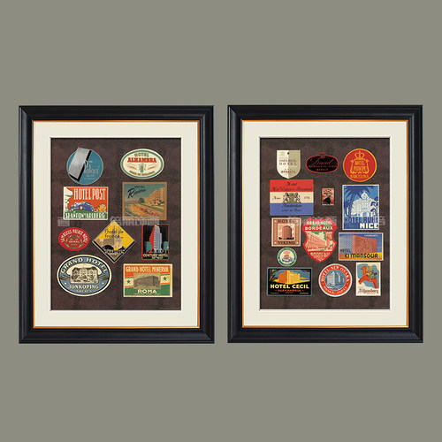 世界旅馆徽章酒吧美式风装饰画