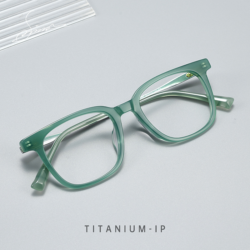 新款爆款网红复古板材眼镜框GG591F一体式鼻托眼镜学生近视眼镜