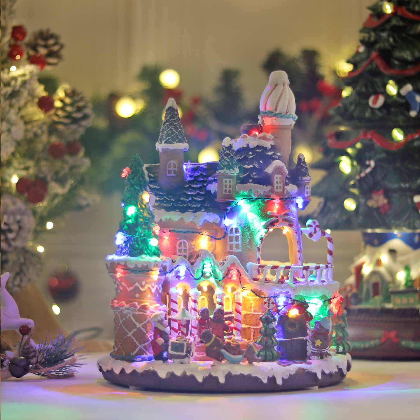 圣诞老人音乐盒氛围装饰布置