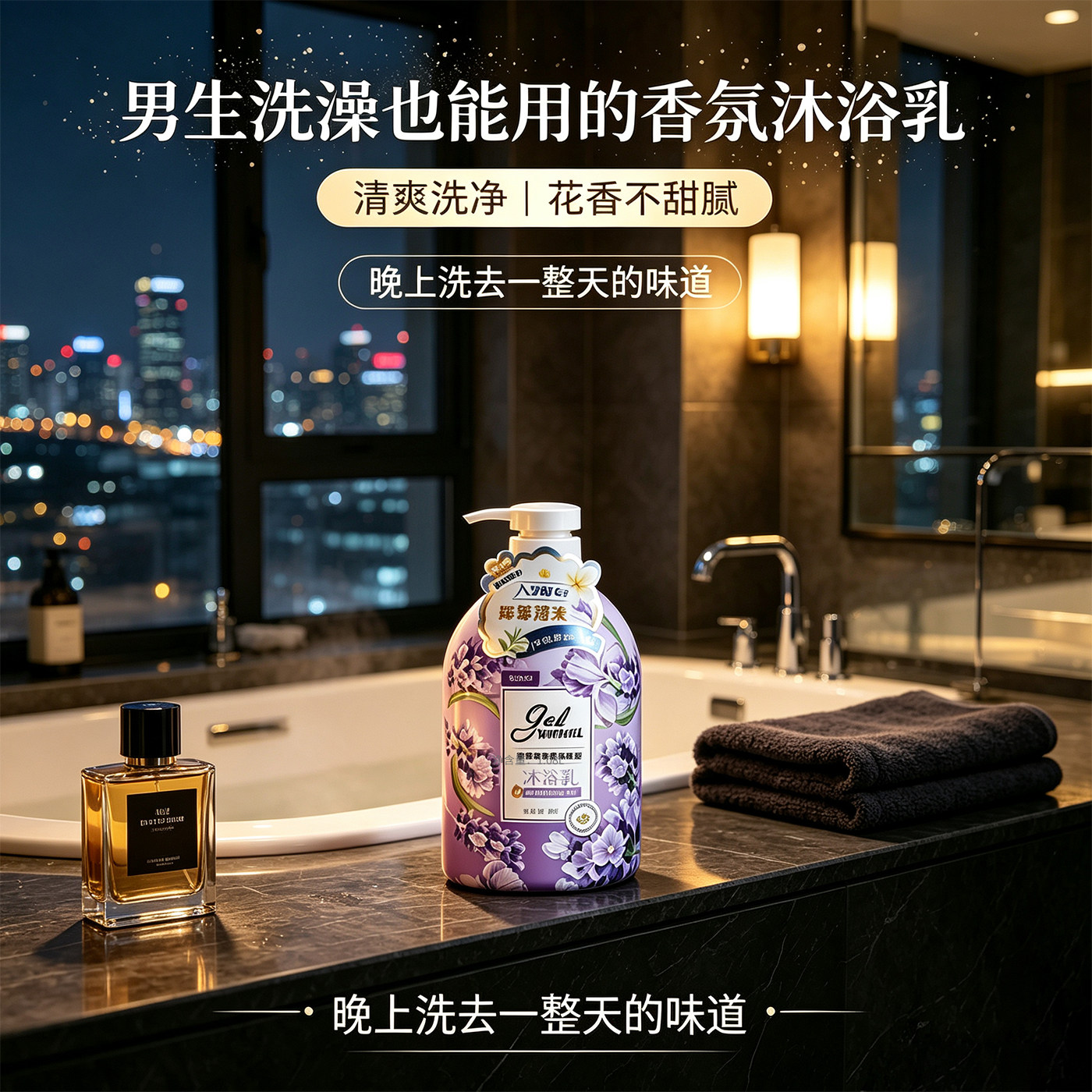 香帕衣氨基酸沐浴乳男士香氛持久留香滋润樱花玫瑰花香沐浴露