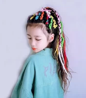 Девочки с шерстяными косу 8 смешанных цветов каждая партия цветов будет отличаться