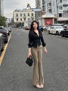 裤 希野逸儿 巨显瘦高腰百搭知性微喇休闲西装 韩版 女 秒开长腿特效