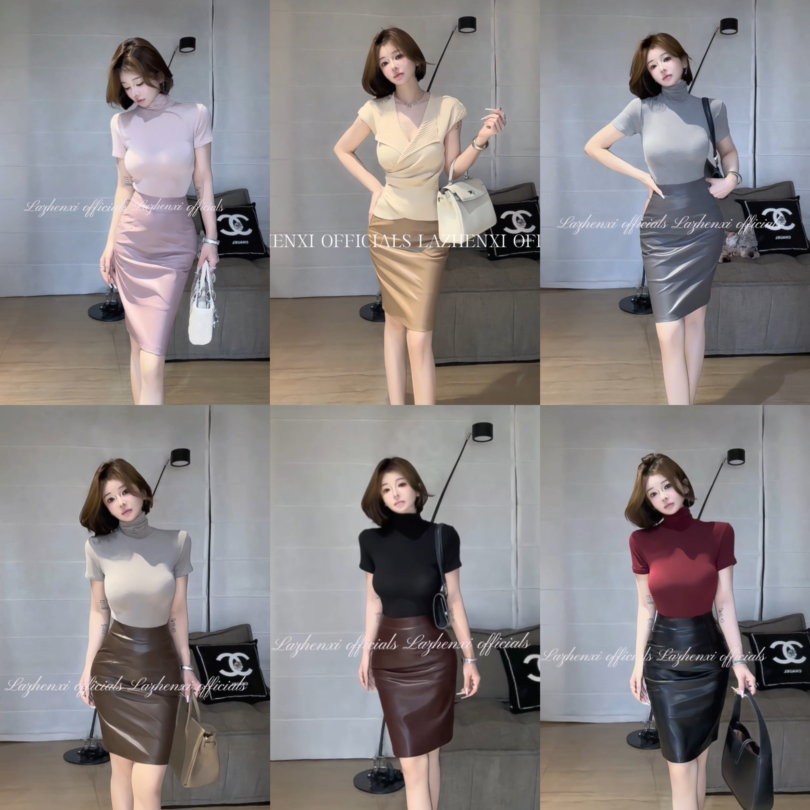 希野逸儿【娇贵千金】2025秋季新款皮裙半身裙女高腰包臀裙一步裙