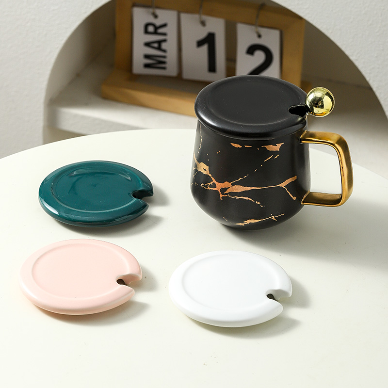 万能马克杯盖带缺口通用陶瓷盖子