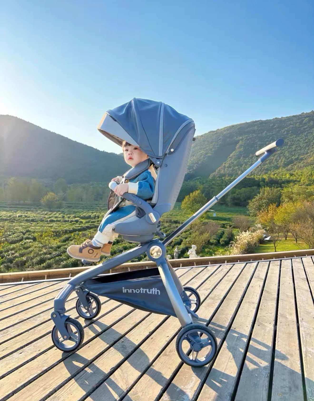 InnoTruth婴儿推车0-3岁折叠可坐可躺减震遛娃神器0-6轻便高景观