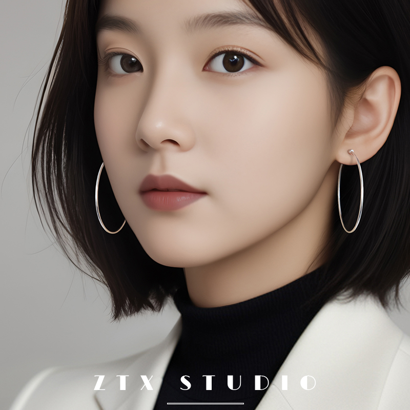 素圈耳夹气质简约无痛