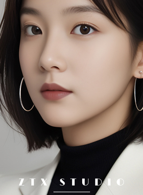 ZTX 超细款素圈耳夹无耳洞女新款银色大圈圆圈耳饰无痛蚊香盘耳环