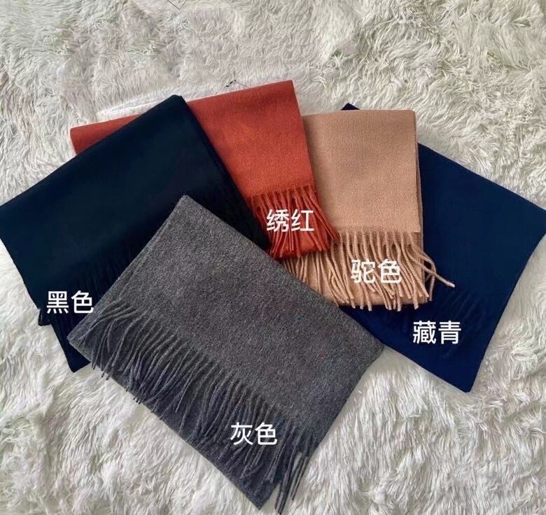 2021新款秋冬保暖素色水波纹围巾