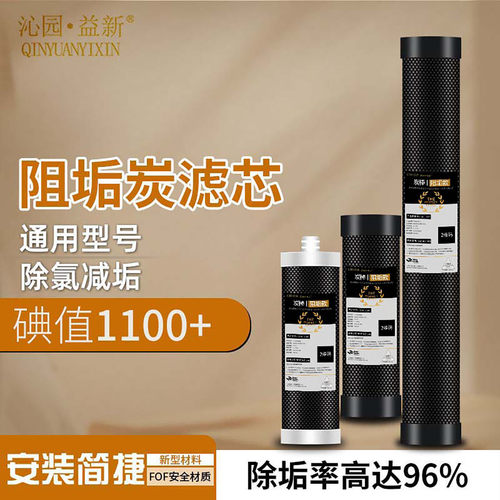 沁园益新阻垢炭10寸20寸平口烧结