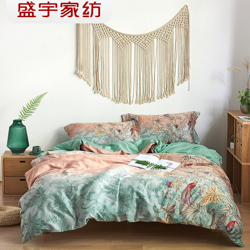 盛宇家纺纯棉四件套被套全棉图片