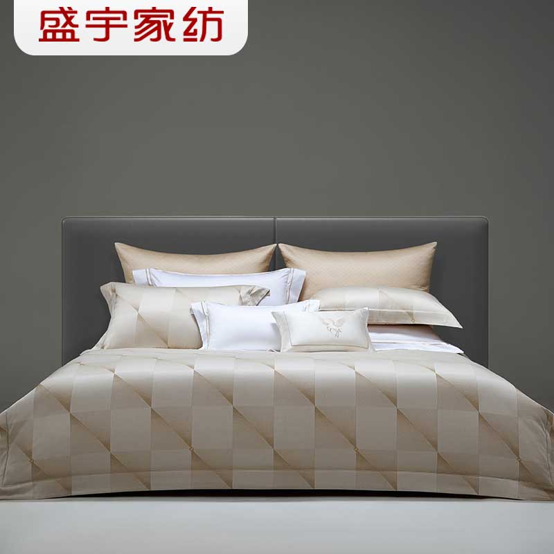 盛宇家纺 2026春夏新品 100支色织提绣四件套 180*200 波尔图