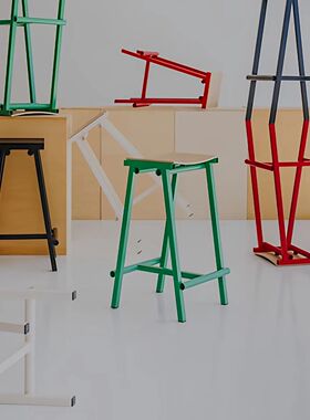 BB家生活馆丹麦HAY Taburete8 BarStool创意高脚凳吧台凳导台家用