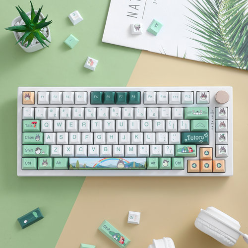 龙猫键帽PBT材质热升华工艺