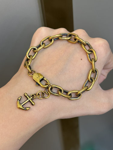 足金黄金电黑古巴手链送女友礼物