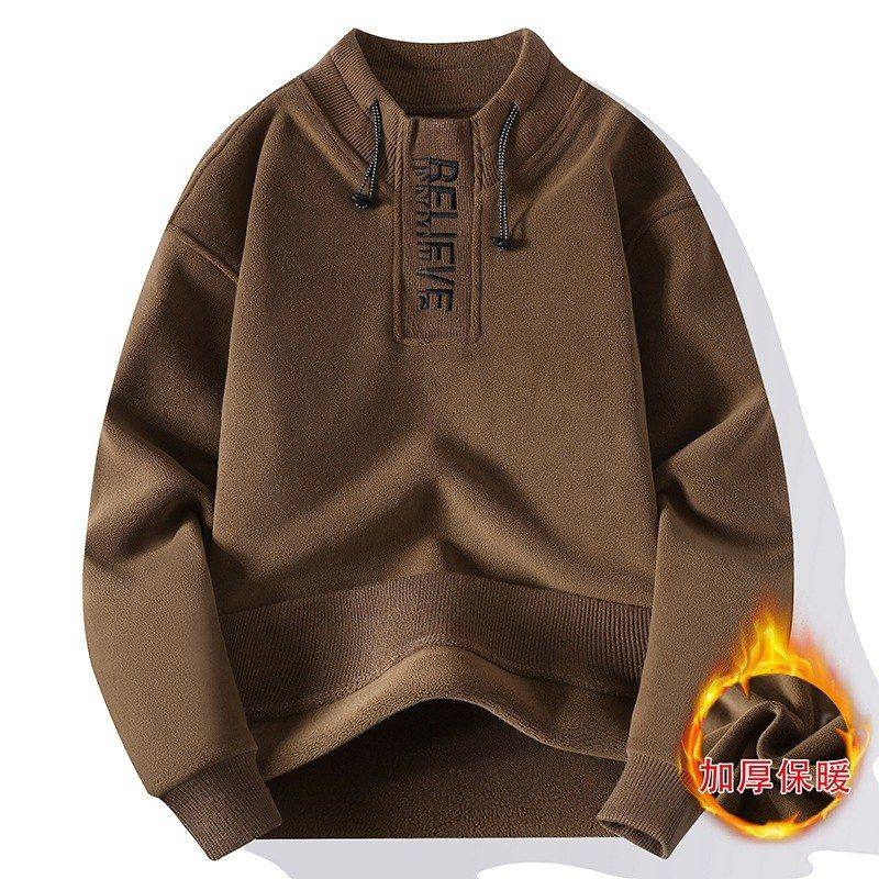 【G.63 家】冬季加厚加绒潮流中立领百搭卫衣男（2212）