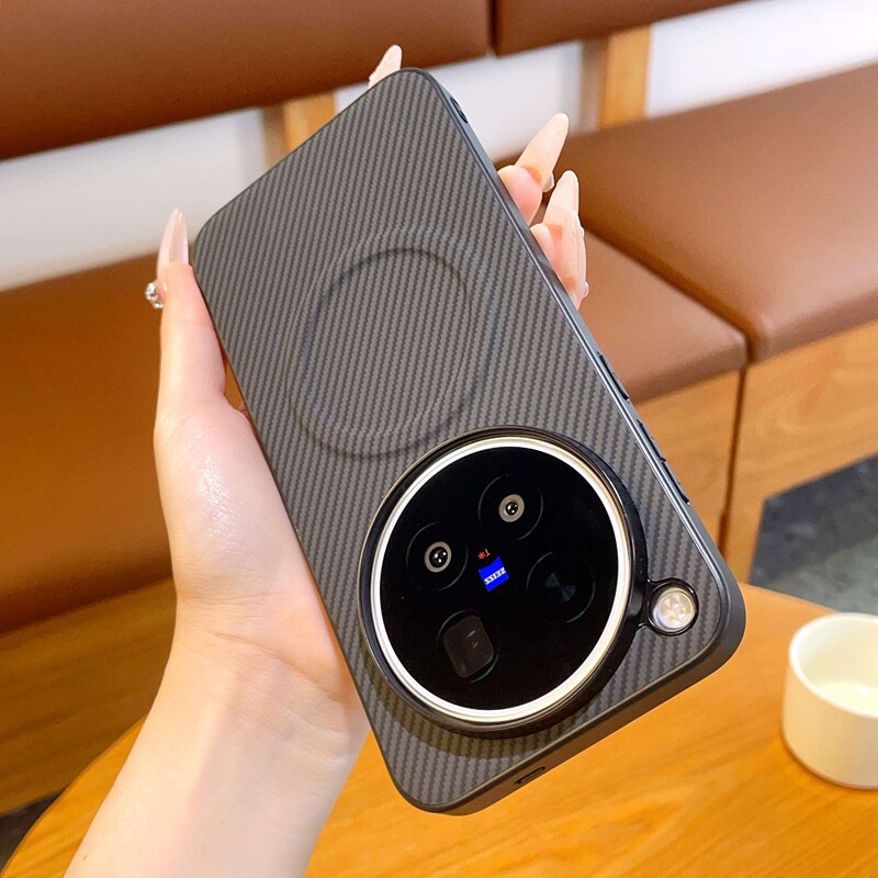 碳纤维纹适用vivox500promax手机壳磁吸X500PRO凯夫拉纹理保护套5g全包防摔硬壳x500新款高档奢华高级感男士