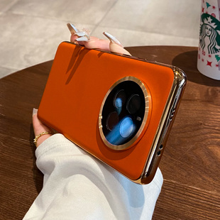 适用自带镜头膜华为荣耀magic4手机壳新款女素皮magic5pro系列套高级感5g外壳男por真皮高档全包MAGIC4防摔壳