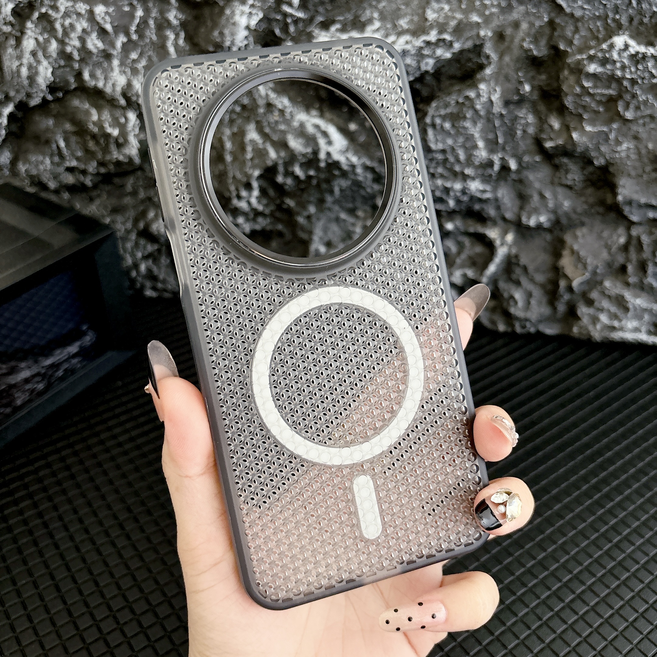 适用华为mate70手机壳新款70pro磁吸mate60蜂窝散热70pro+透明全包防摔60pro透气爆款男女超轻薄pro+大孔情侣