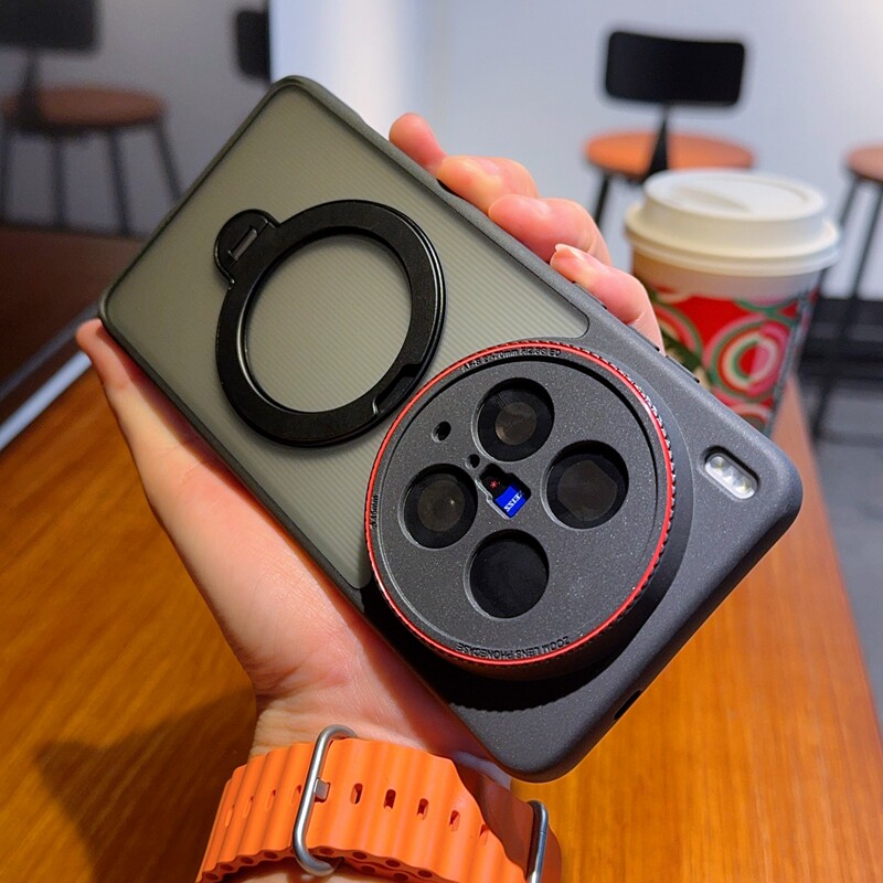 适用vivox200s手机壳新款步步高X200promini防摔保护套X200Ultra带磁吸支架透明磨砂5g全包镜头简约商务男士