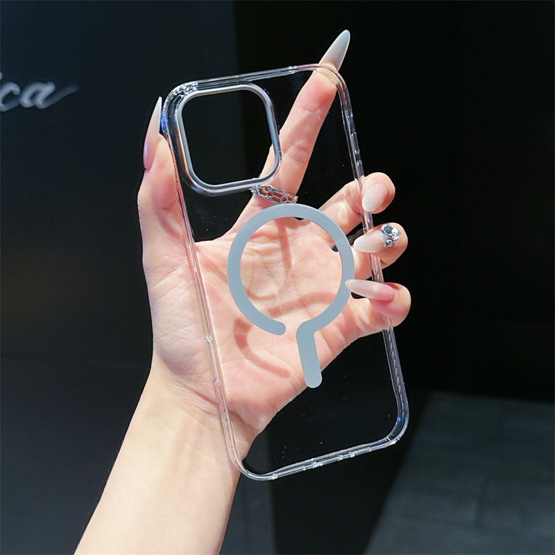 适用苹果16pro手机壳新款iPhone15promax的磁吸保护套14PRO全包透明简约ip13超薄5g高透防摔外壳16男女高级感